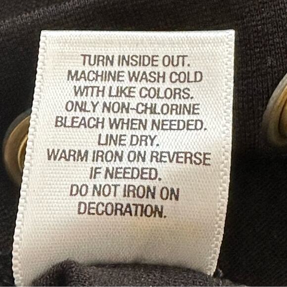 Roz & Ali Black Grommet Rivet Detail Short Sleeve Shift LBD Dress Woman Size 14 - Picture 10 of 12